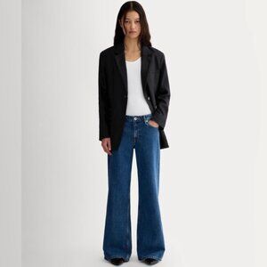 EVERLANE Women's EUC The Tencel Oversized Blazer Black | Size 4